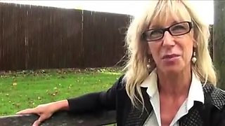 French milf DP outdoors