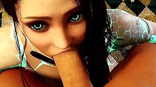 Hot Sex Robot Gives an Amazing Blowjob