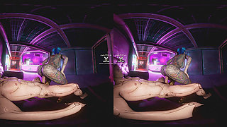 Cheri Nowlin giving you a proper Reception at Clouds nightclub, Cyberpunk 2077 parody