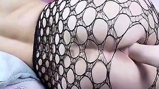 Big-Titted Blonde Rides Her Fuck Machine