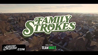 Attractive bratty step sister with thick ass begs big stepbro on her knees slurping on his meat