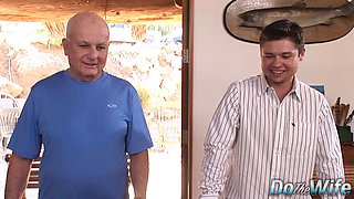 Blonde Wife Aimee Addison Makes a Stranger Cum While Husband Watches