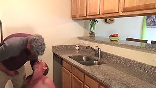 Pregnant MILF Gets Rough Anal Surprise in Kitchen - Step Mom & Son Taboo Fuck