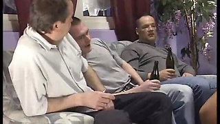 Blonde From Romania Get Pissing by 4 Men