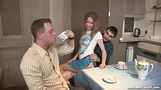 Sell Your GF - Isabel Stern - Sex dessert on a kitchen table