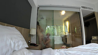 He Teases Me With His Big Cock While I'm In The Shower