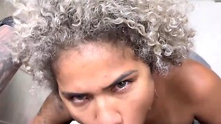 This curvy latina girl is so horny she is ready to fuck a stranger in the elevator