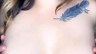 Chubby Brunette Big Boobs Dildo Masturbation