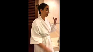 Christina Khalil Nude Shower Slingkini Strip Video Leaked