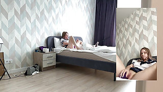 Caught Schoolgirl with Dildo! - Suck my Dick and Ride the Dildo, Slutty Stepsister!