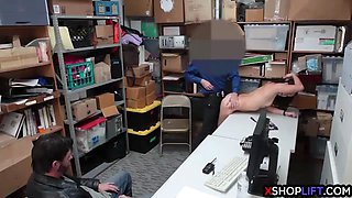 Teen shoplifter fucked by a security guys hard dick