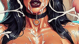 Slut Female Bodybuilder Hard Sex, Curvy Woman with Big Tits Sucking Big Dick, Slave Woman,bdsm