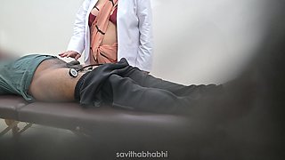 Lady Doctor Checking Patient in Hospital