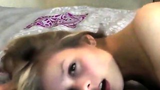 German Amateur Blonde Blowjob and Doggy Style with Cum in Mo