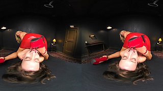 Horny lesbians strapon sex in VR