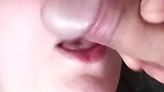 Real Amateur Homemade Bedside Blowjob: Cum on Face & Swallow