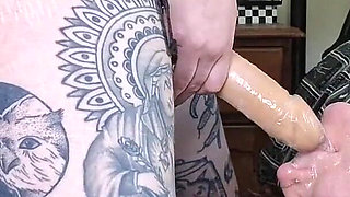 Mx River Uses My Throat - Over the Bed Strap-on Facefuck