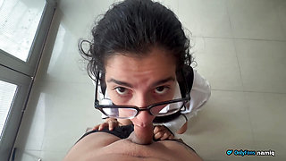 An unexpected gift for my stepsister and a comforting blowjob!