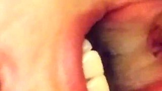 Piss in her mouth in bathroom