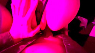 Hot chick with huge tits and ass teases my cock with her mouth and hands and then rides my cock until i cum