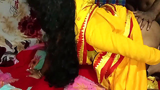 First Night Sex Story of Newly Married Couples. Wife Sex with Husband with Passionate Love Enjoying 23