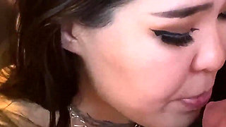 Asian Teen Gives Amazing Blowjob and Gets Huge Facial Cumshot