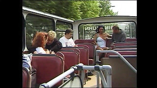 Two Amazing MILF Get Fucked Hard by Their Boyfriend on Top of the Bus