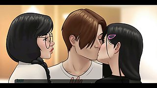 Animated hentai scene with a hot bra and exciting action