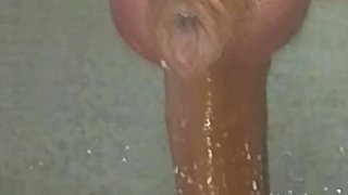 Riding Giant Anal Dildo Cum From Anal