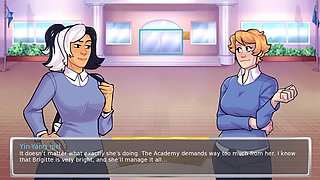 Lingerie-clad hentai anime fun at the academy