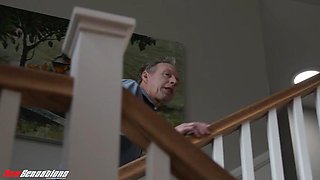 NEW SENSATIONS - Cheerleader Fucks Her Boyfriend s Dad and Squirts All Over His Cock: Porn