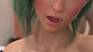 Sneaky Stepsis Sucked Stepbro's Cock in the shower- 3D Hentai Animated Porn - Family Crush