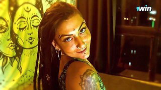 Lustful harlot smoking fetish