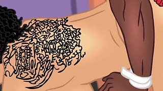 Tattoo Bubble Butt Latina Gets Her Phat Ass Slammed by BBC Cartoon Parody