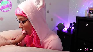 Cosplay POV PORN Cock Sucking with German Teenager