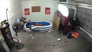 Behind the Scenes Back Yard Oil Wrestling