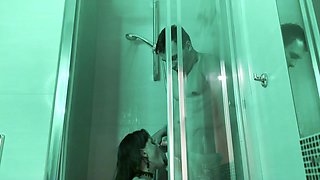 Romantic Long Kiss and Sex When We Take a Shower