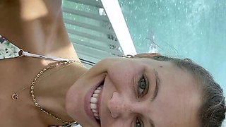 Fake agent fuck brunette amateur babe outdoor