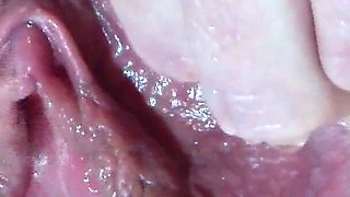 Close Pee with Spread Pussy