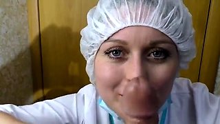 Doctor Girl Handjob And Sucking Dick - Cumshot - Catinred