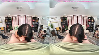 Brunette Petite Seduces with Striptease POV Passion