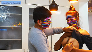 Lonely Housewife Calls Househelp to Cook and Fuck in Kitchen 1