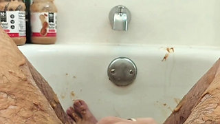 Asian Man with Skin Conditions: Naked Self-Pleasure and Bare Feet