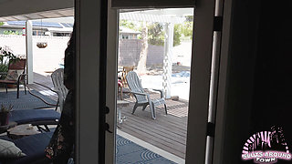 Cougar fucks the pool-boy
