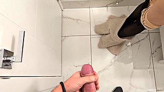 Petite Student Moans in Toilet