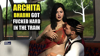 Desi Indian Housewife Archita Phukon Gets Fucked Hard by Stranger on Train - Hot Public Sex