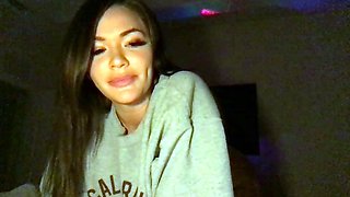 Sexy ass brunette momma with large boobies with foot fetish