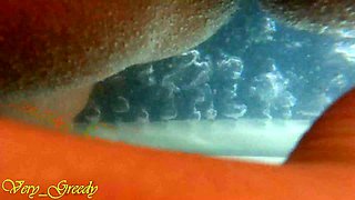 MILF Sucks Husband in Hot Tub Wearing Lipstick and Swallows All His Cum