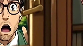 Cuckold Husband Came Home From Work Too Early and Caught His Wife Fucking the Gardener. Anime. Hentai