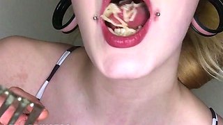 Red hot teen Paula Shy strips her lingerie and masturbates